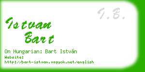istvan bart business card